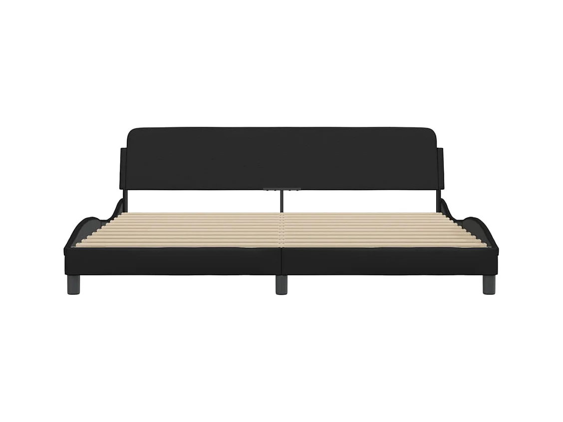 Bedframe zonder matras zwart 200x200 cm kunstleer