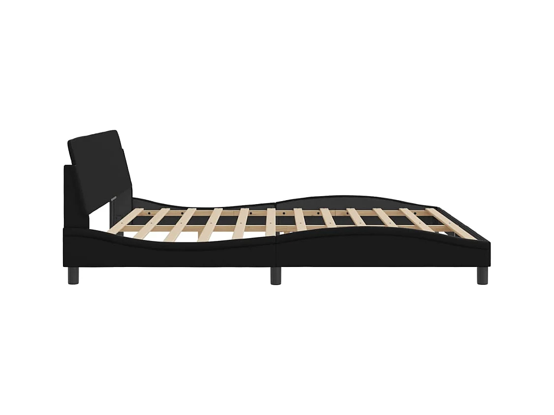 Bedframe zonder matras zwart 200x200 cm kunstleer