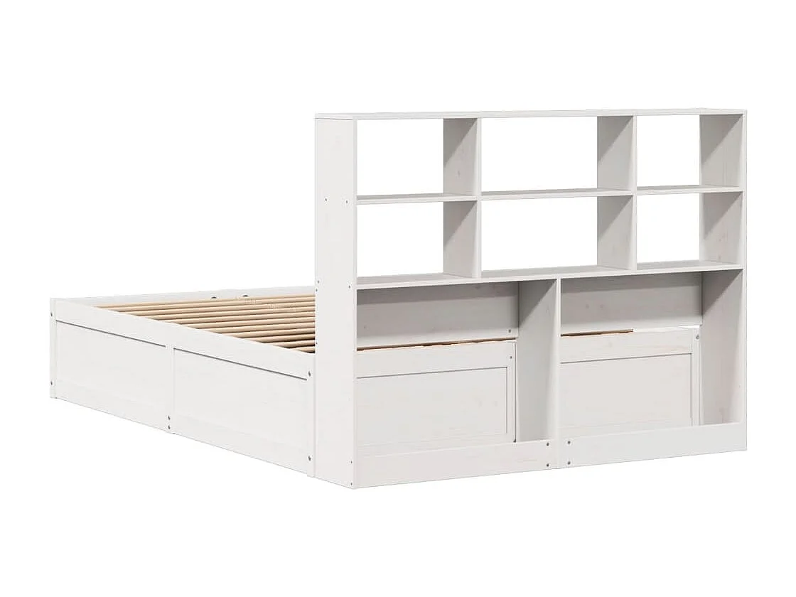 Bedframe zonder matras wit 140x200 cm massief grenenhout