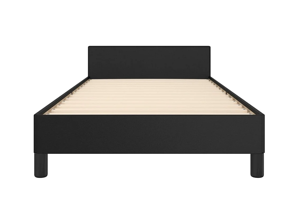 Cadre de lit sans matelas noir 90x190 cm similicuir