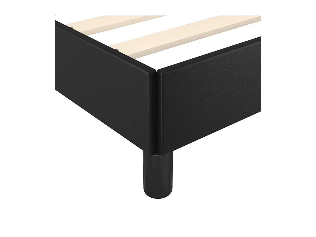 Cadre de lit sans matelas noir 90x190 cm similicuir