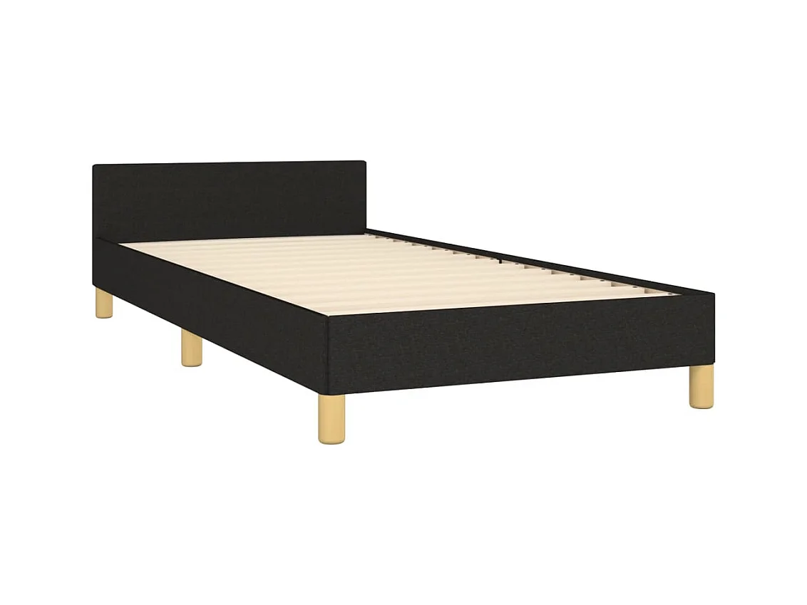 Bedframe zonder matras zwart 90x190 cm stof