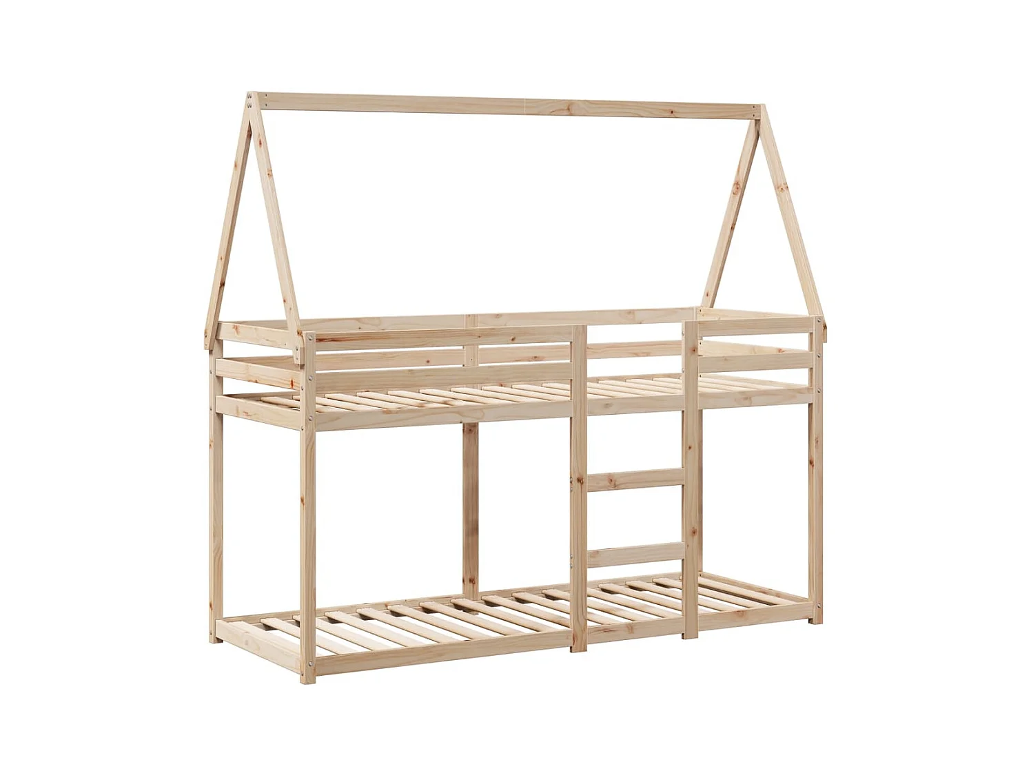 Litera sin colchón 80x200 cm madera maciza de pino