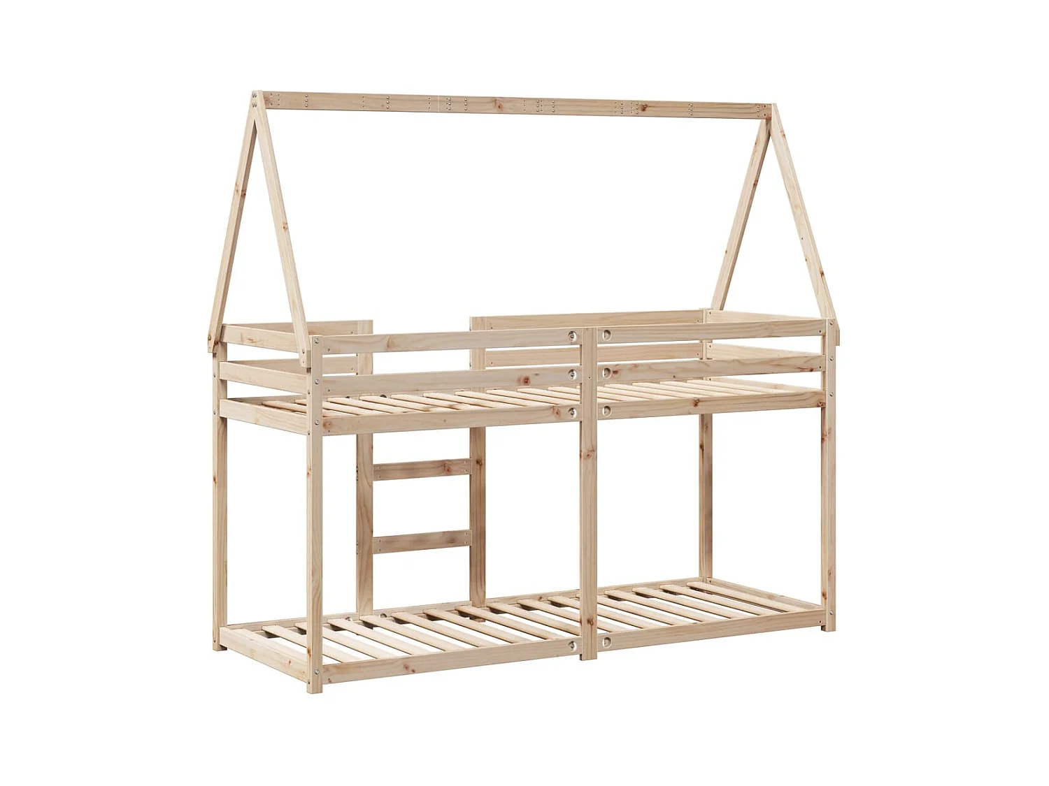 Litera sin colchón 80x200 cm madera maciza de pino