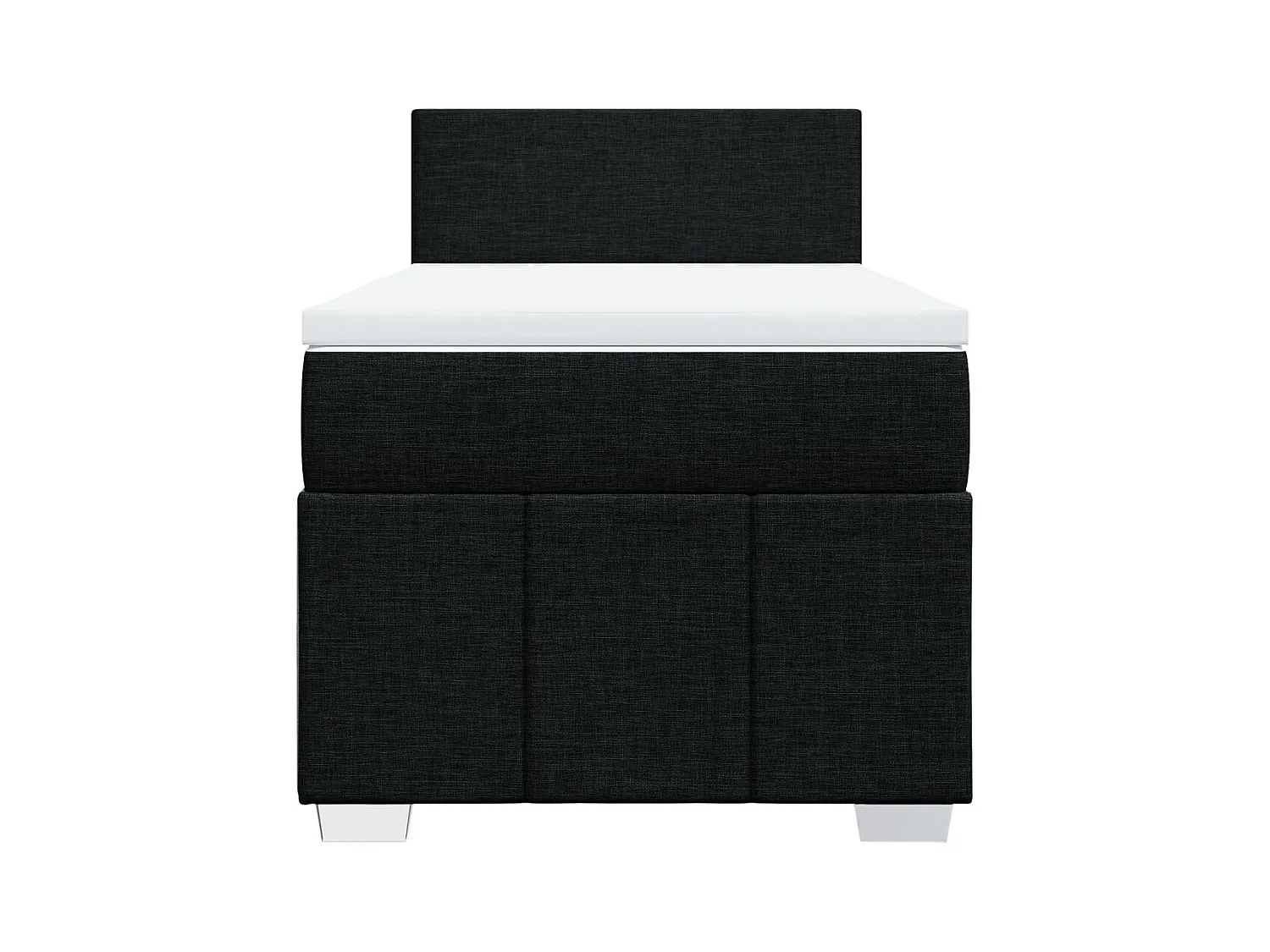 Rete a doghe e materasso Tessuto Nero 80x200 cm