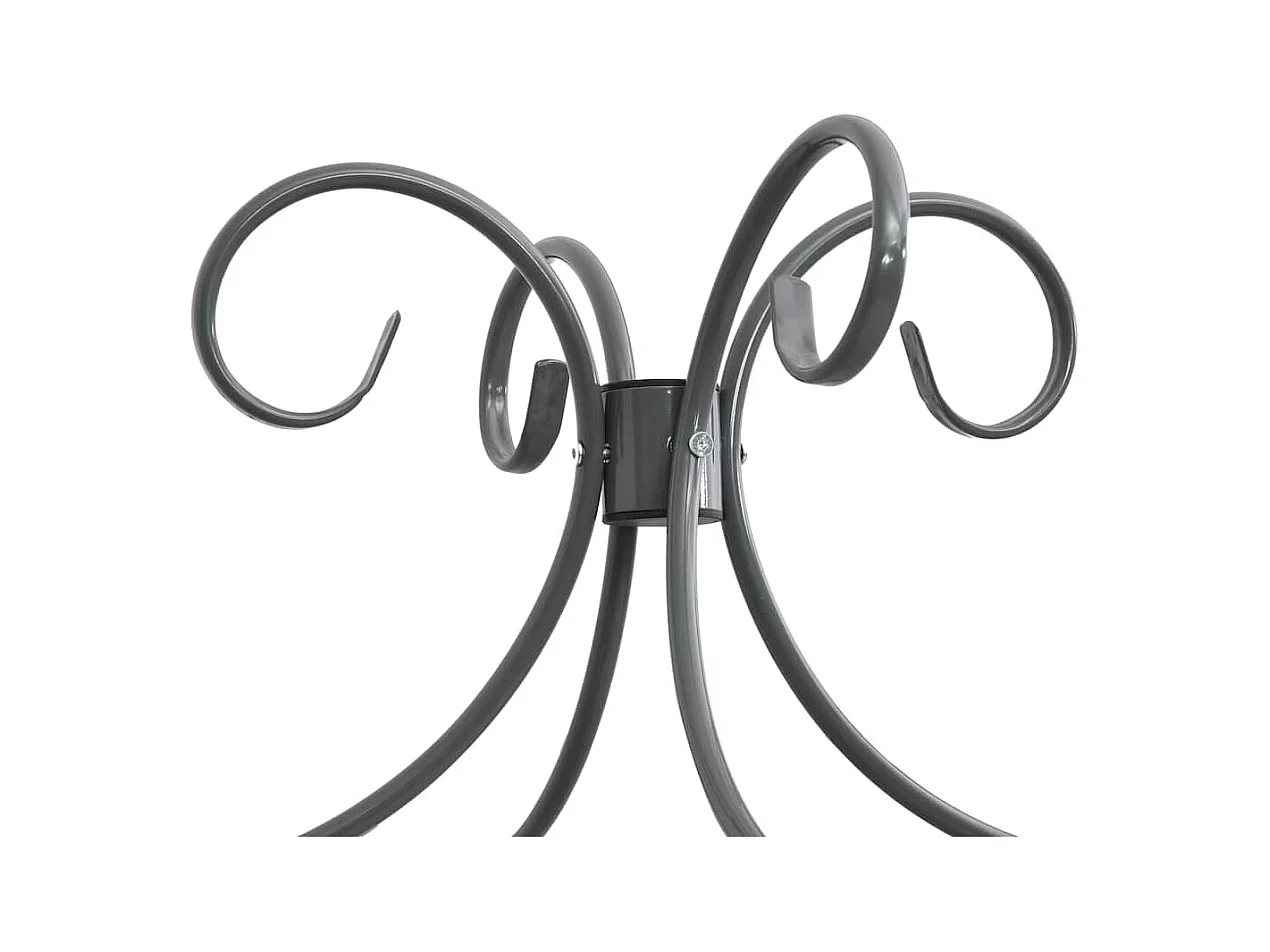 Struttura letto a baldacchino senza materasso in metallo grigio 180x200 cm