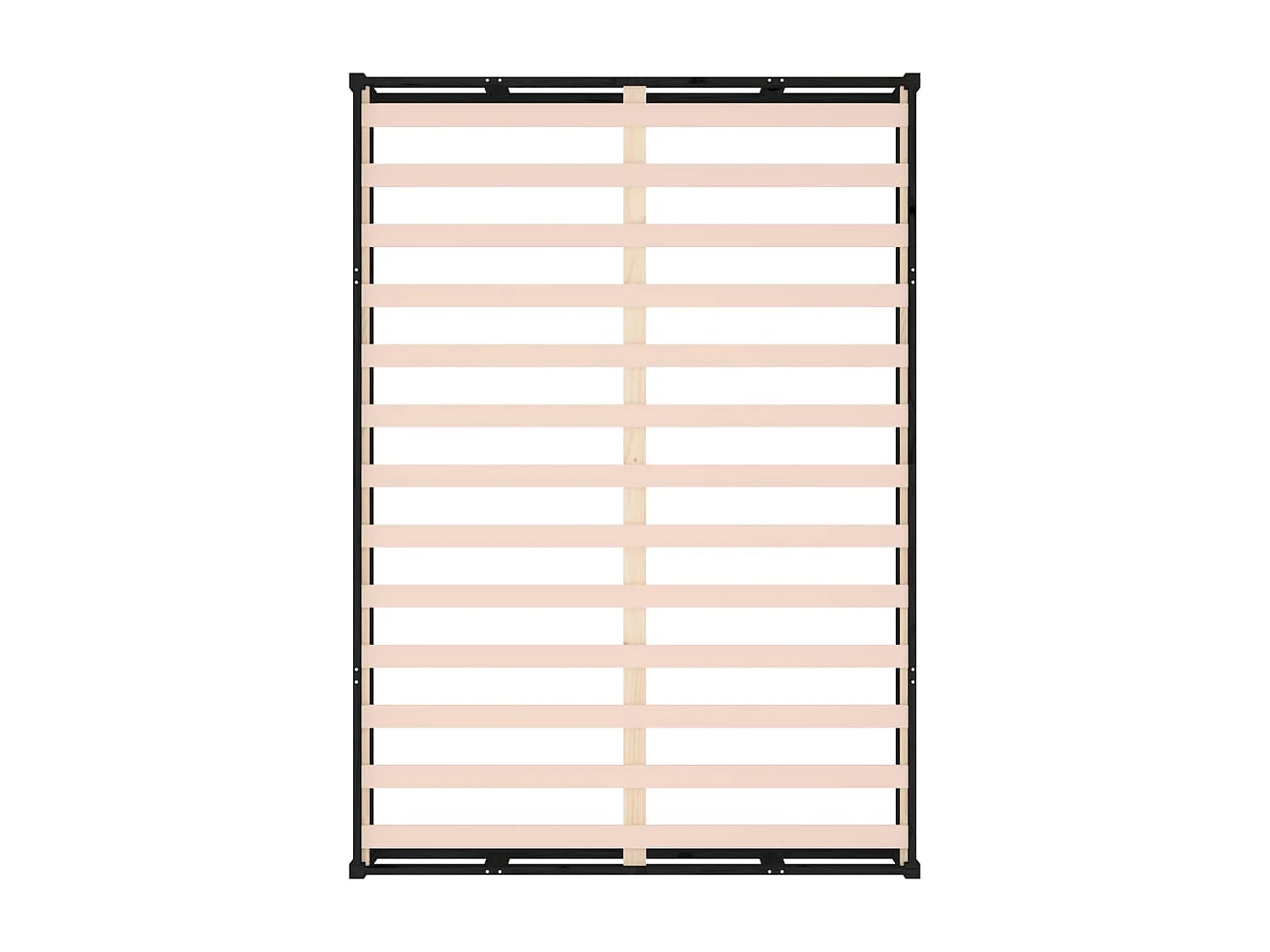 Cadre de lit sans matelas noir 200x200 cm bois massif