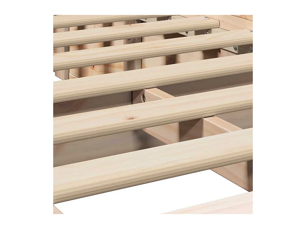 Cadre de lit Pin massif 210 x 118 x 30 cm Pin massif
