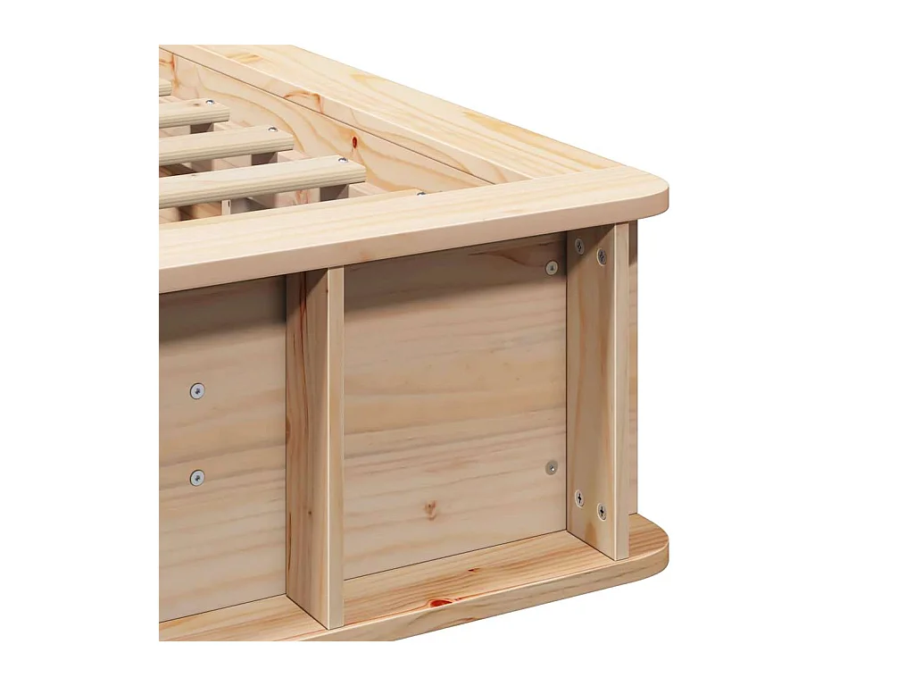 Cadre de lit Pin massif 210 x 118 x 30 cm Pin massif