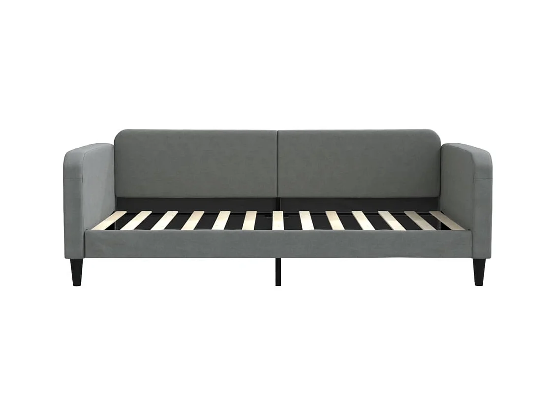 Lit de repos gris foncé 100x200 cm tissu