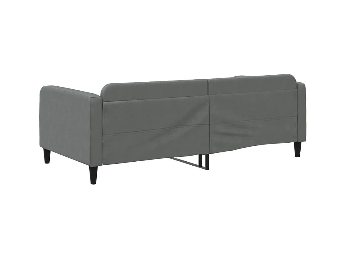 Lit de repos gris foncé 100x200 cm tissu