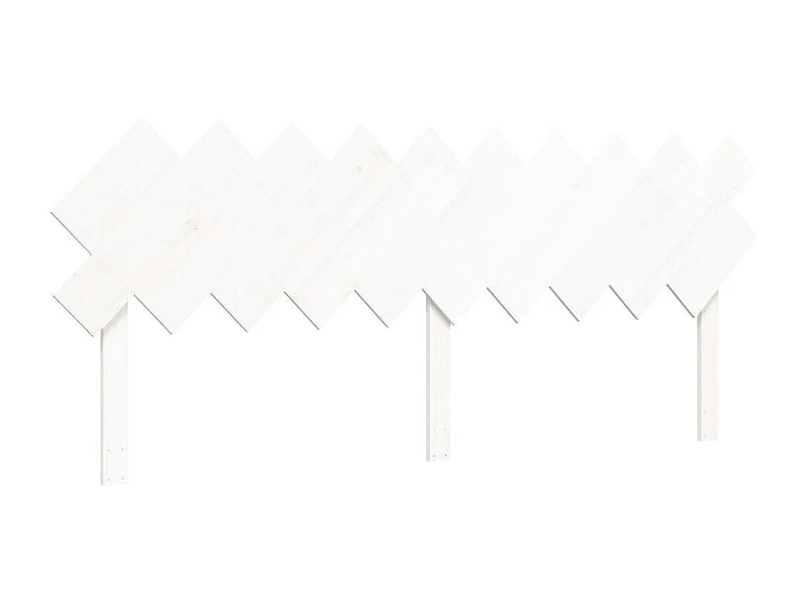 Struttura letto senza materasso bianco 200x200 cm in legno massello di pino