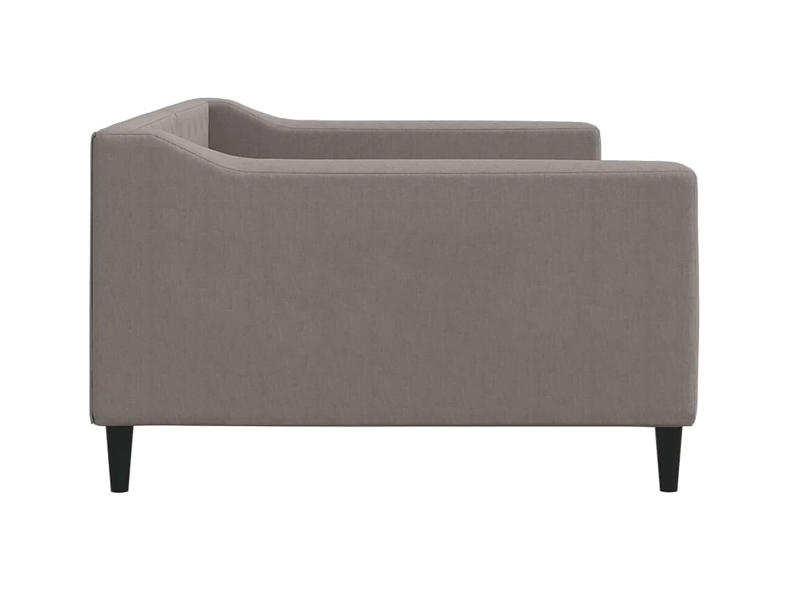 Divano letto tortora in tessuto 100x200 cm