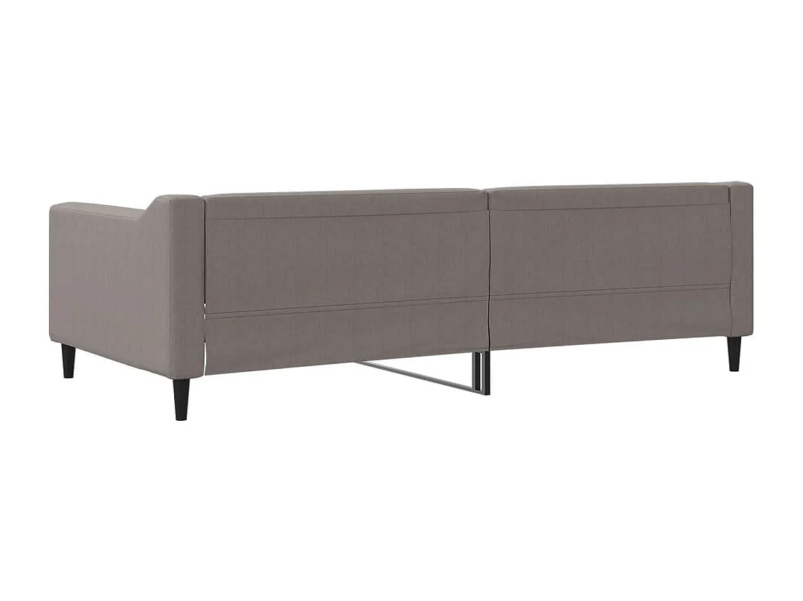 Lit de repos taupe 100x200 cm tissu