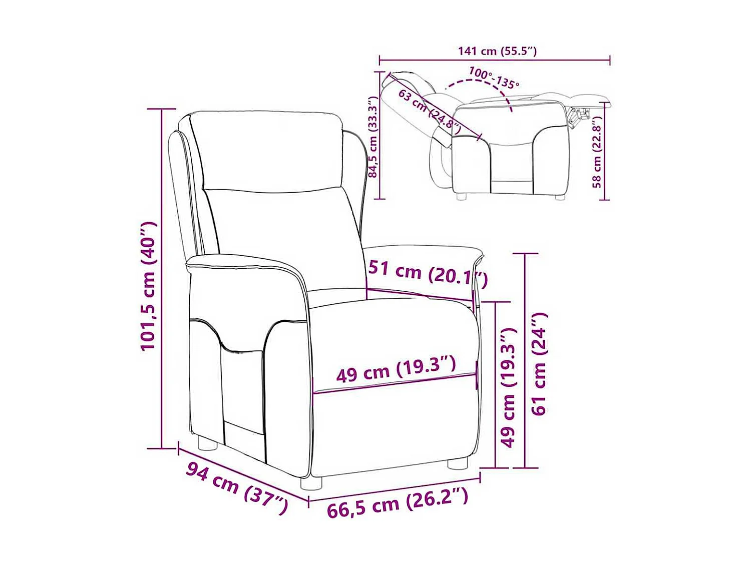 Cadre de lit extensible sans matelas Noir Métal 80x130/200 cm