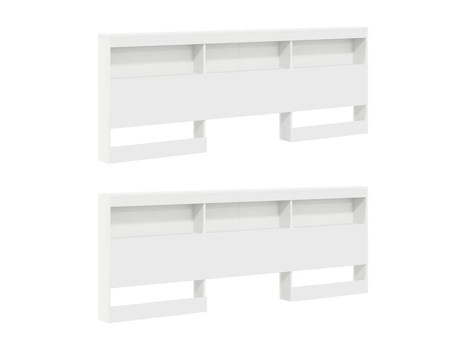 Wit boekenkastbed 180 x 200 cm van bewerkt hout