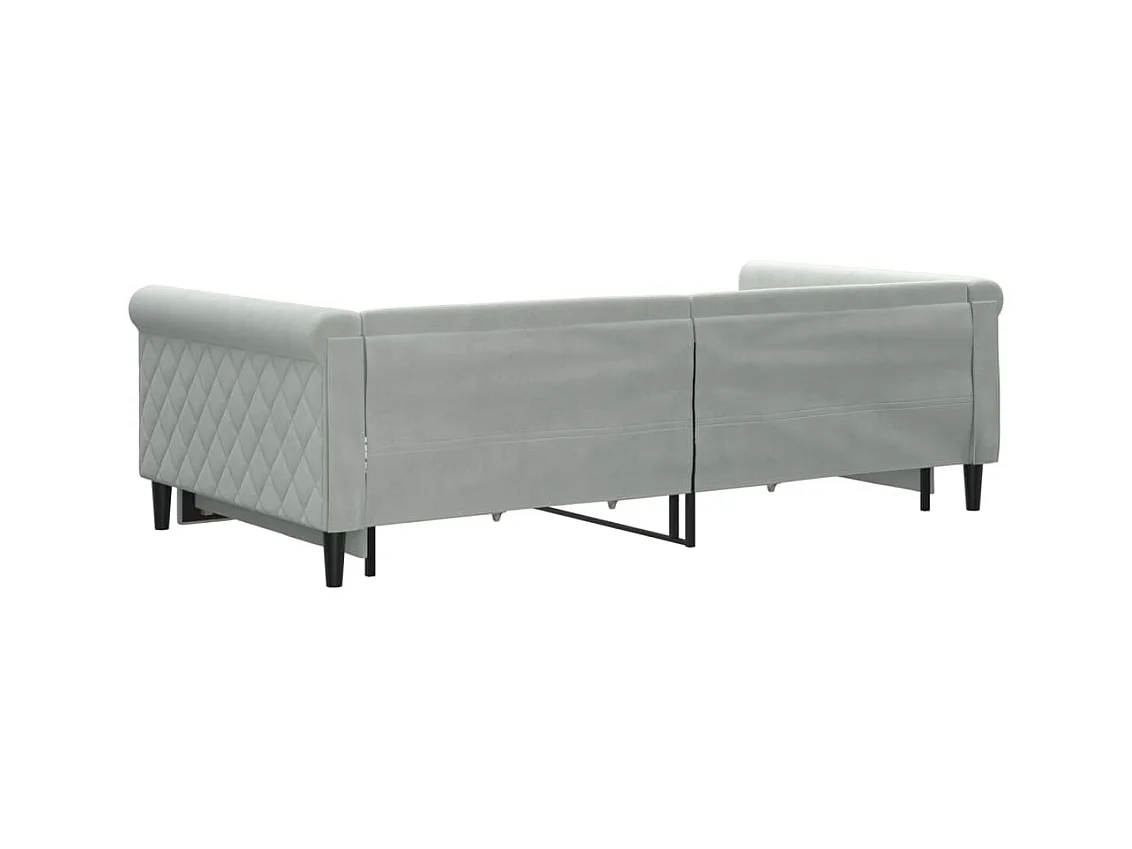 Lit de jour avec gigogne et tiroirs sans matelas 100x200 cm