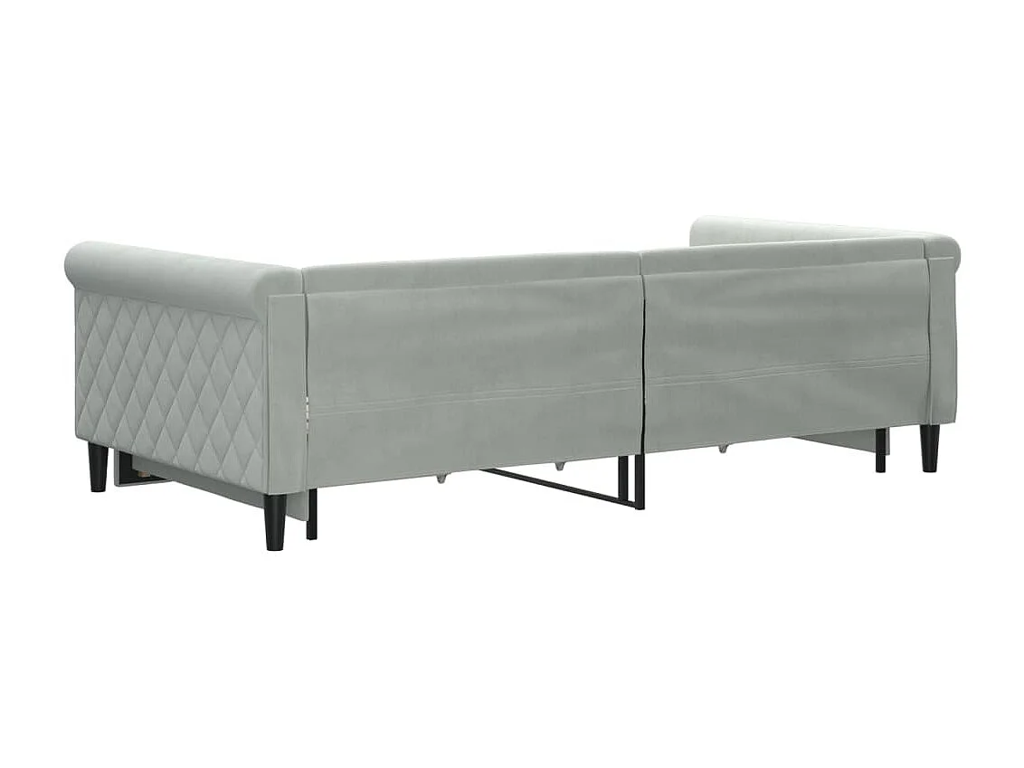 Divano letto con rotelle e cassetti senza materasso 100x200 cm