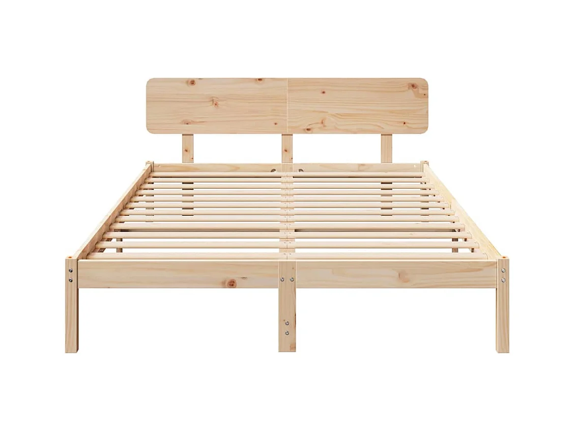 Struttura letto con testiera Natural 200 x 200 cm