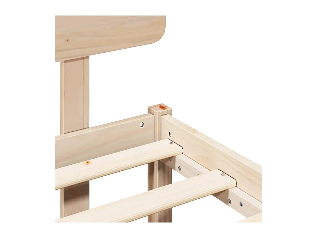 Struttura letto con testiera Natural 200 x 200 cm