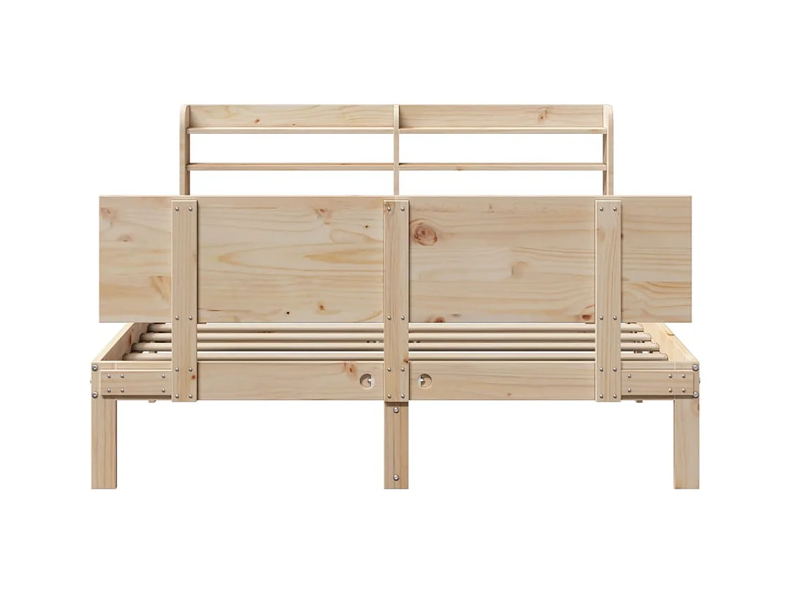 Estructura de cama con cabecero sin colchón 120x200 cm