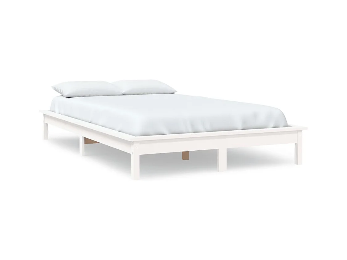 Struttura letto senza materasso in legno massello di pino bianco