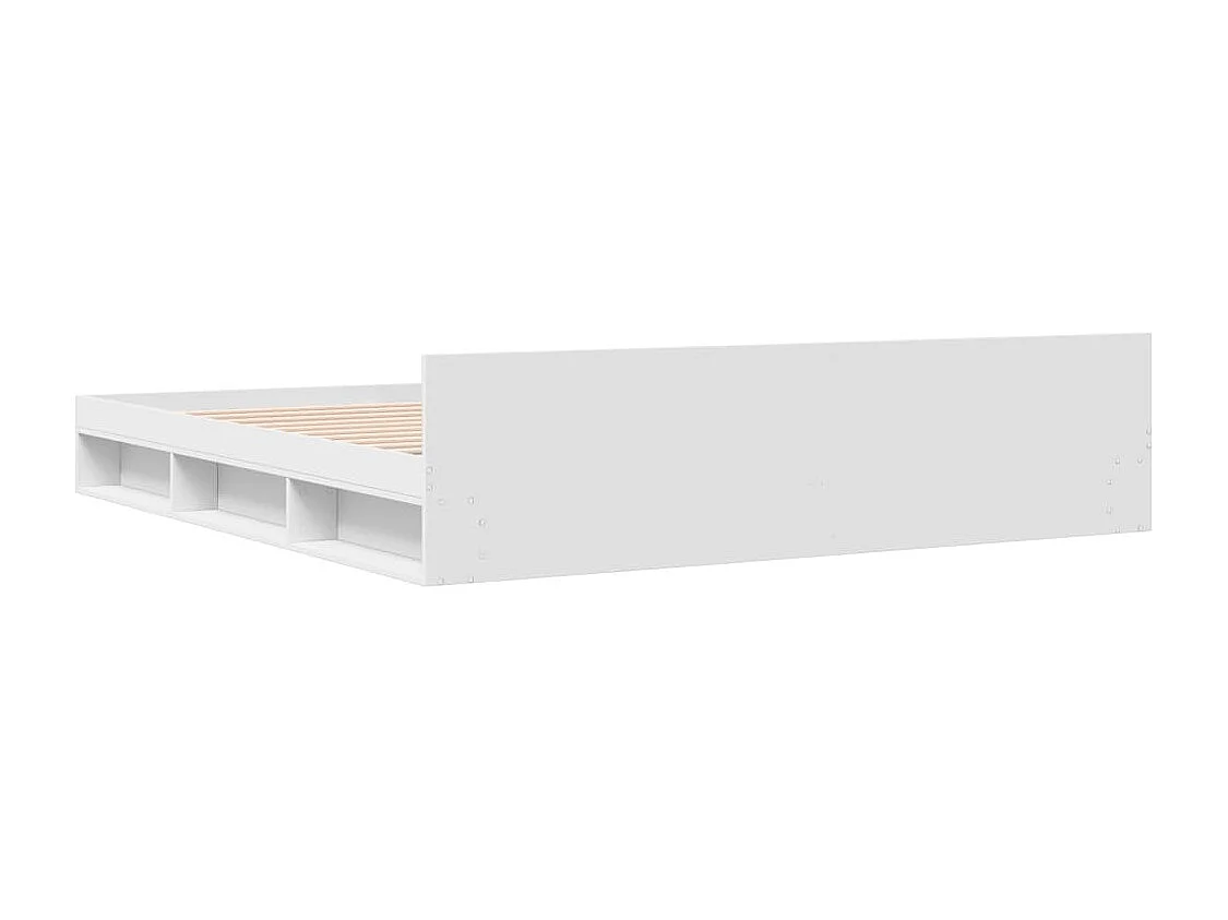 Estructura de cama con cajones sin colchón blanca 200x200 cm