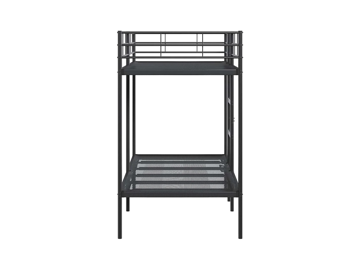 Letto a castello senza materasso nero 100x190 cm acciaio