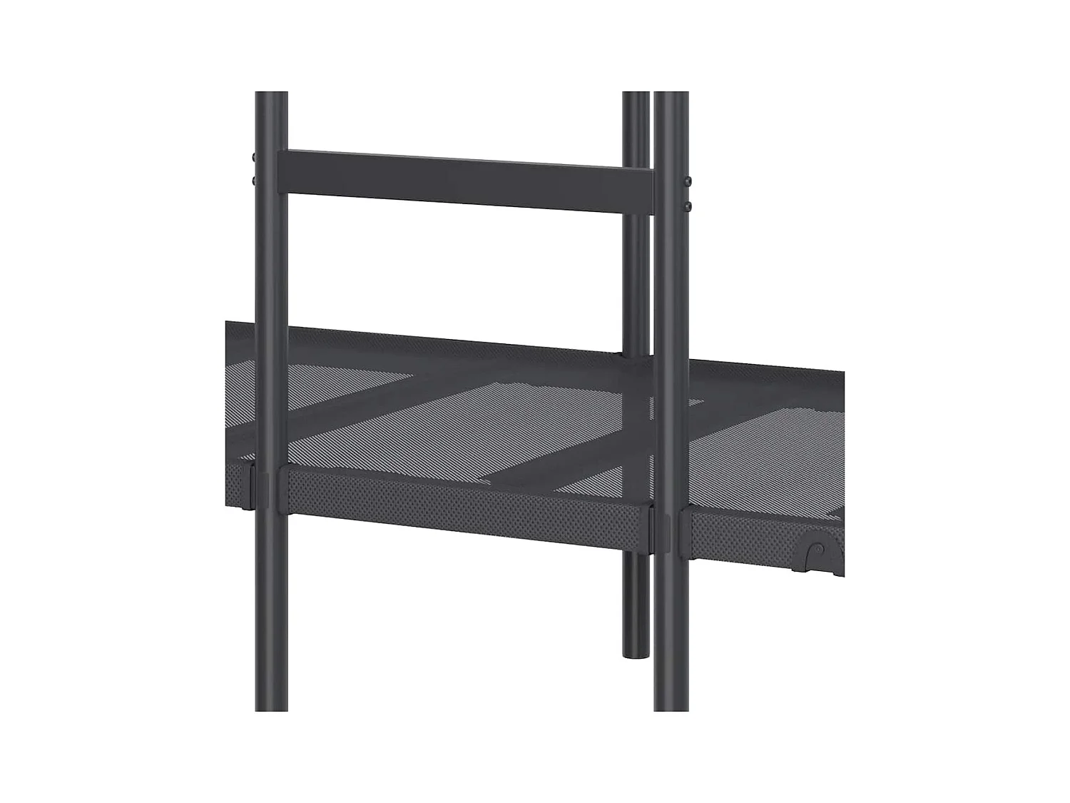 Letto a castello senza materasso nero 100x190 cm acciaio
