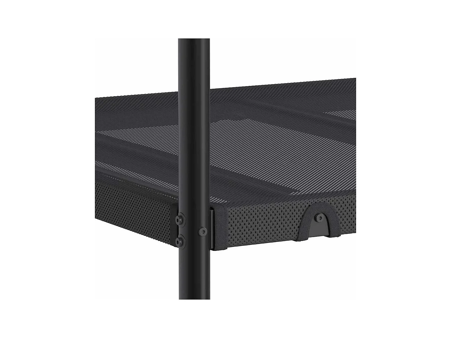 Letto a castello senza materasso nero 100x190 cm acciaio