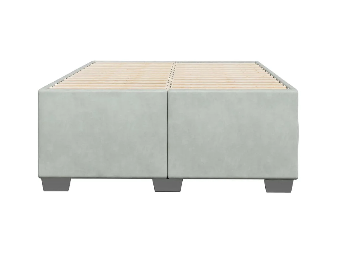 Estructura de cama sin colchón gris claro 120x190 cm terciopelo
