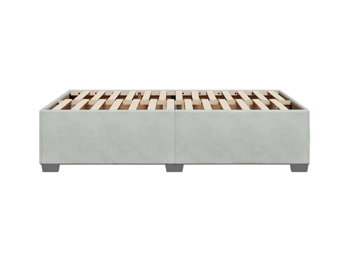 Estructura de cama sin colchón gris claro 120x190 cm terciopelo