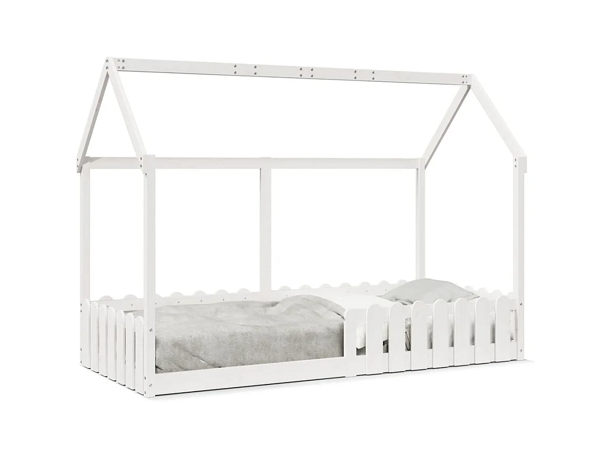 Struttura letto per bambini a forma di casa senza materasso 90x190 cm