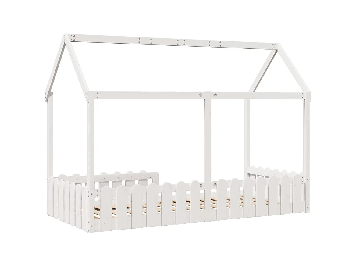 Struttura letto per bambini a forma di casa senza materasso 90x190 cm
