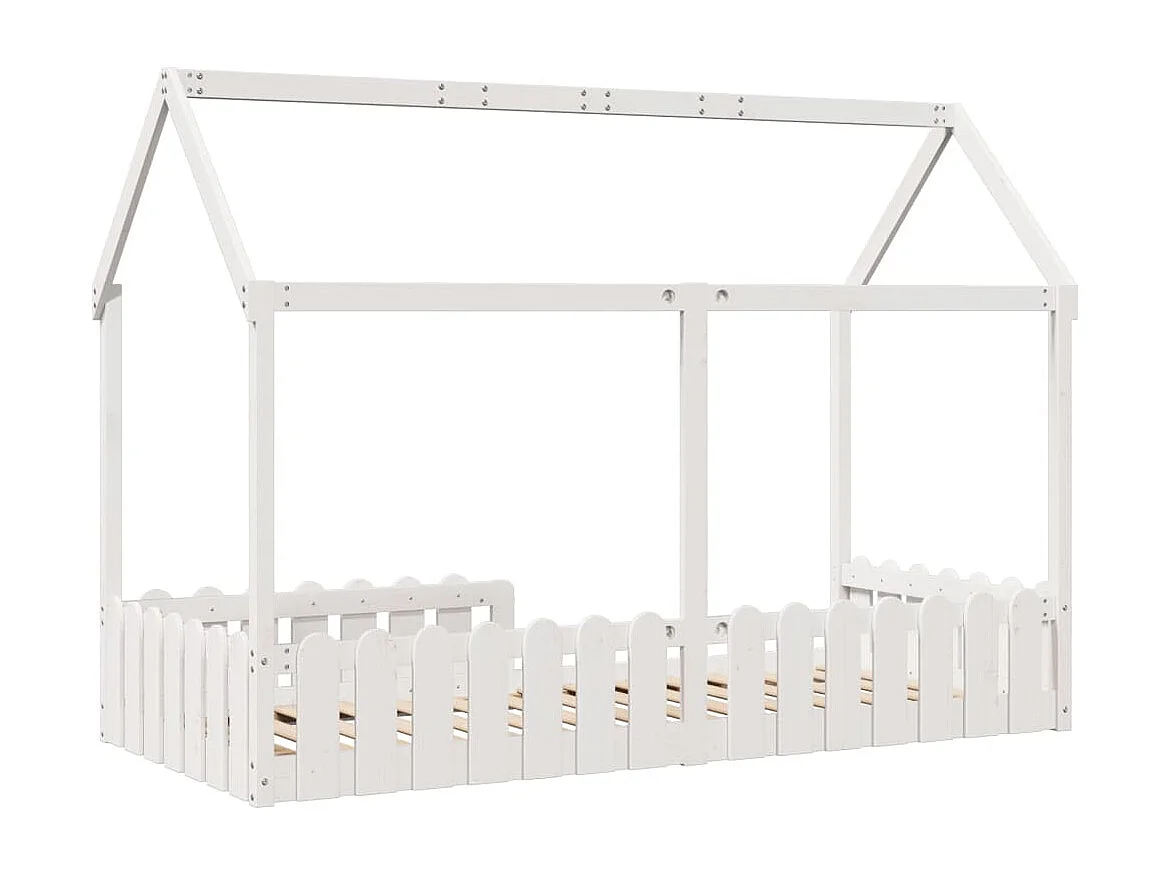 Struttura letto per bambini a forma di casa senza materasso 90x190 cm