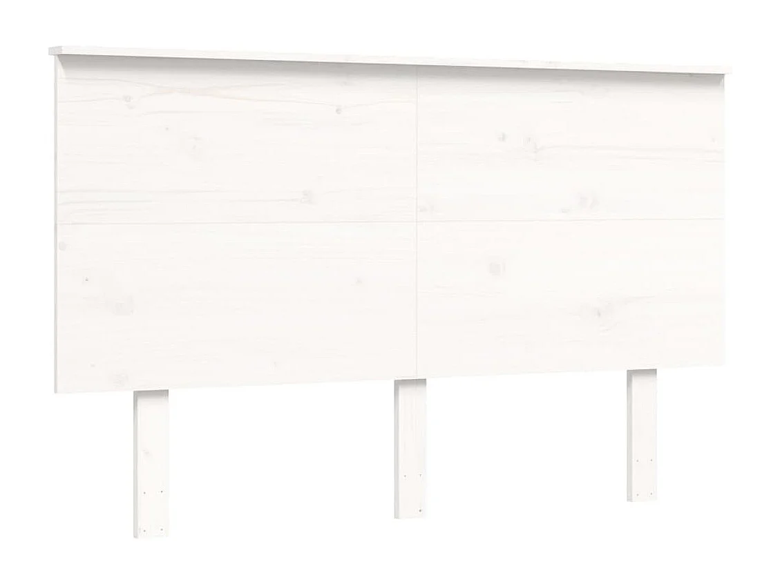Cadre de lit sans matelas blanc 140x200 cm bois massif