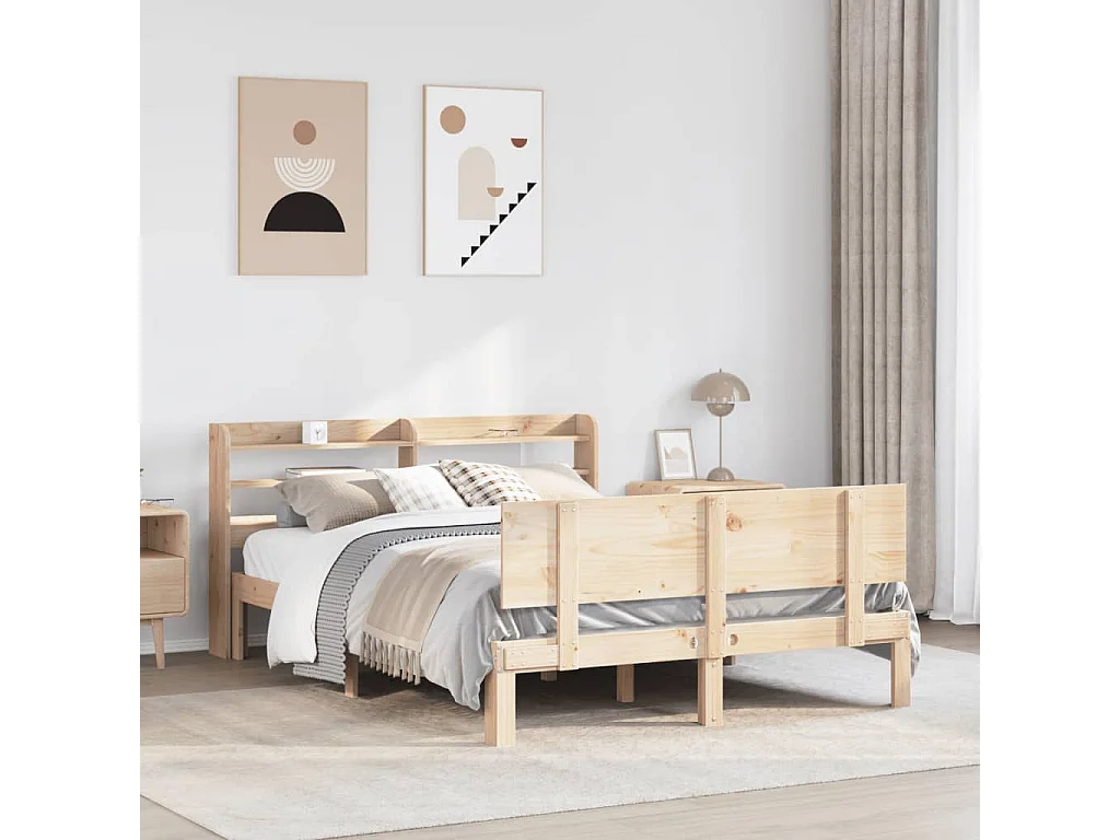 Struttura letto con testiera senza materasso 150x200 cm