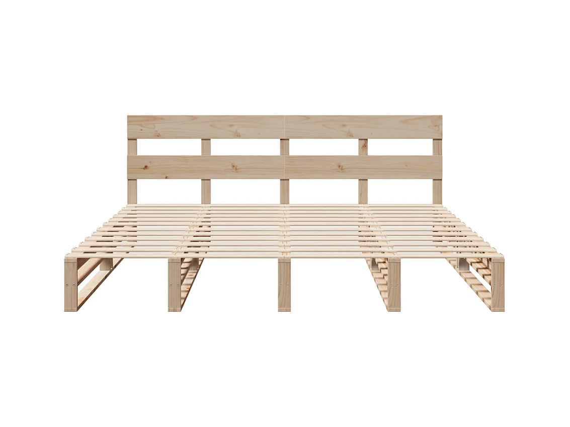 Estructura de cama sin colchón 180x200 cm madera maciza de pino