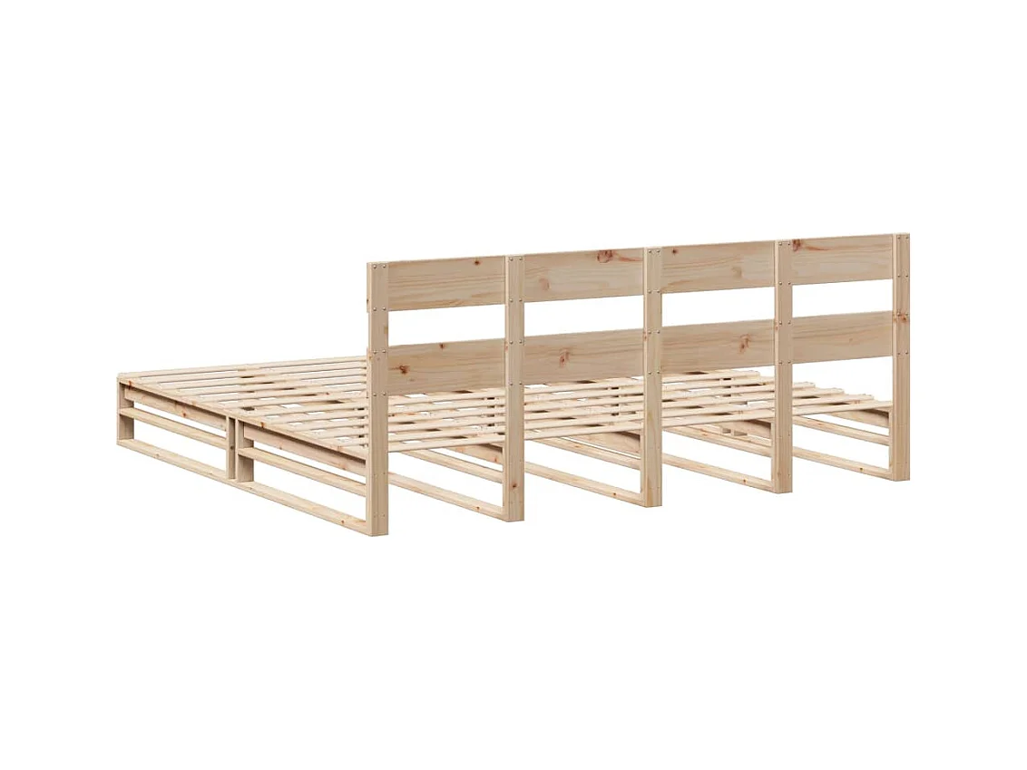 Estructura de cama sin colchón 180x200 cm madera maciza de pino