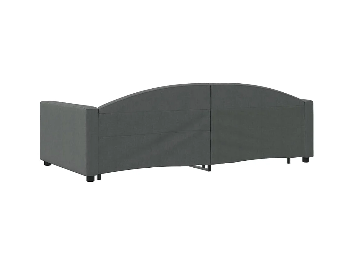 Divano letto con letto estraibile senza materasso grigio scuro 100x200 cm