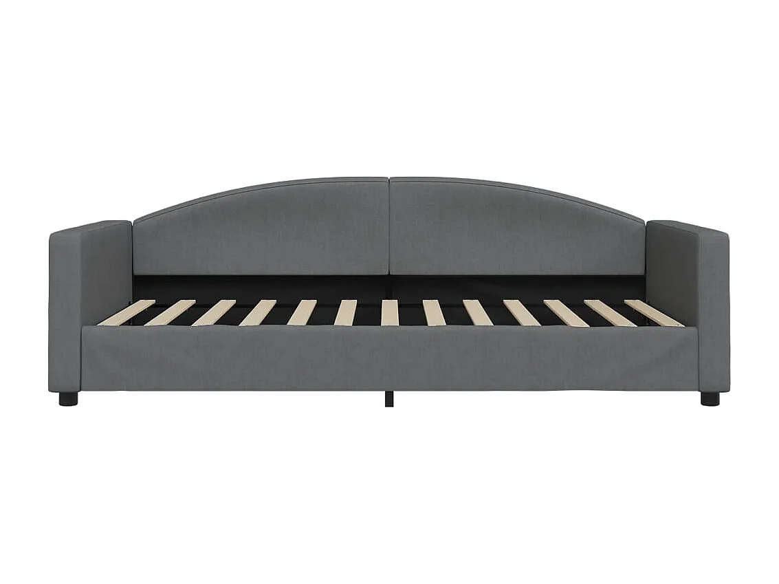 Divano letto con letto estraibile senza materasso grigio scuro 100x200 cm