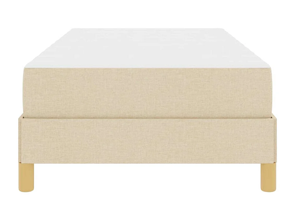 Creme-braunes Boxspringbett 80 x 200 cm