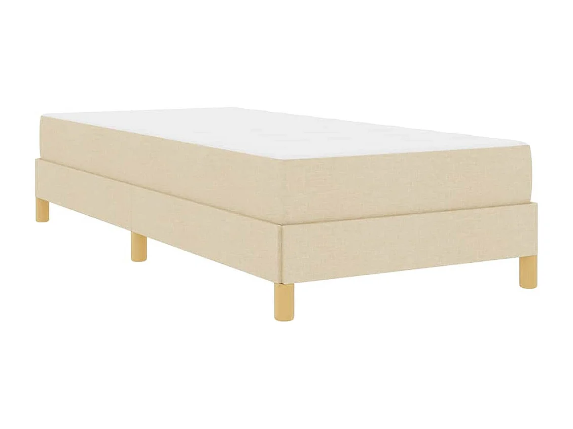 Creme-braunes Boxspringbett 80 x 200 cm