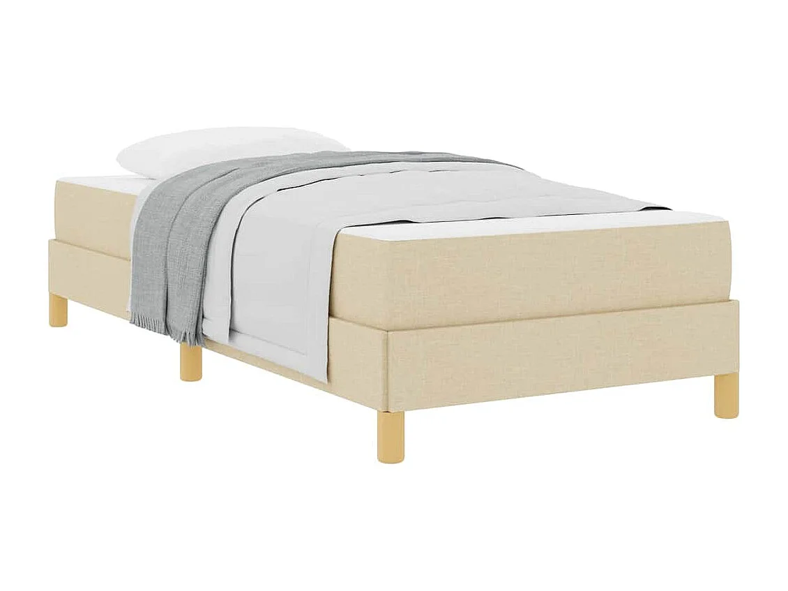 Creme-braunes Boxspringbett 80 x 200 cm