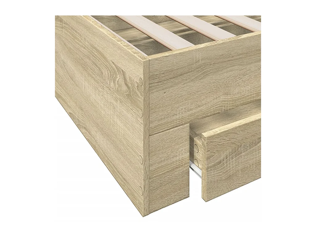 Bedframe met lades zonder matras sonoma eiken 160x200 cm