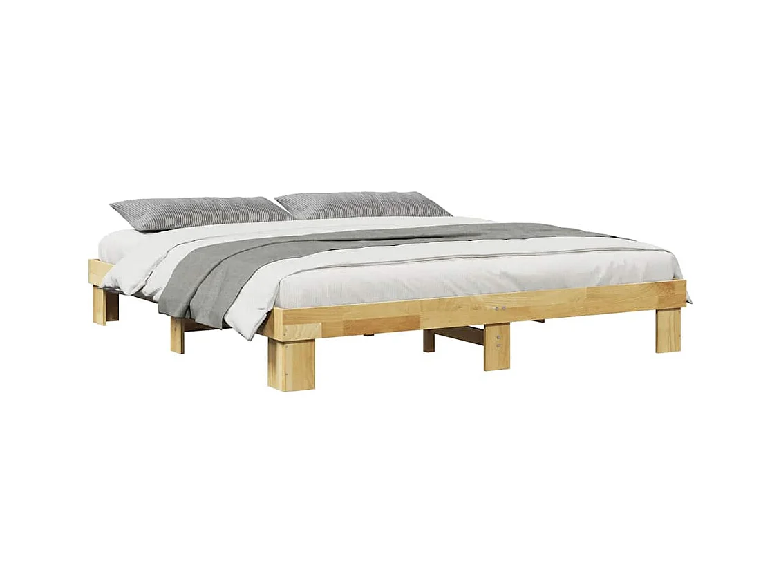 Struttura letto senza materasso 180x200 cm in legno massello di rovere
