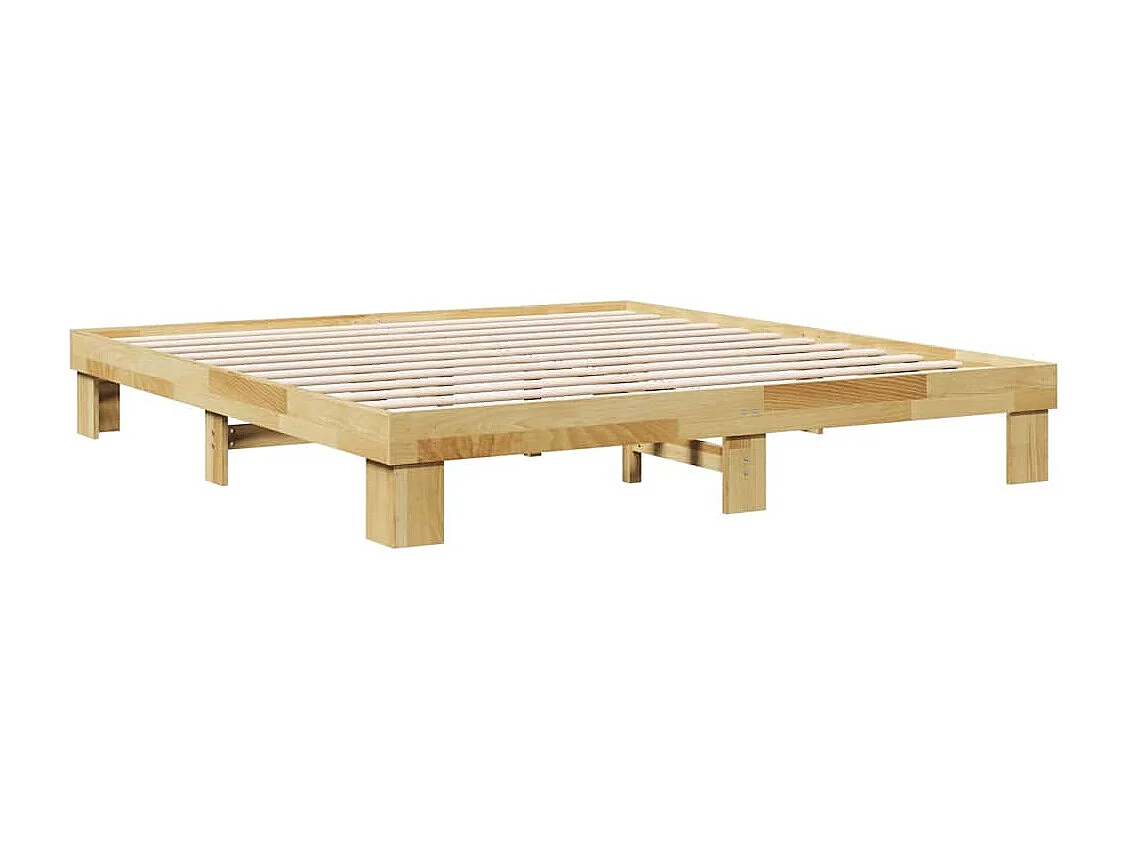 Struttura letto senza materasso 180x200 cm in legno massello di rovere