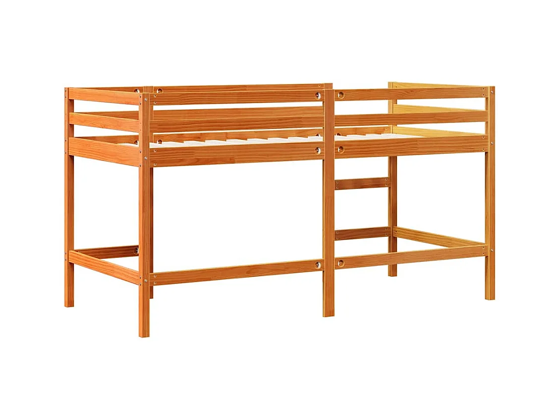 Lit mezzanine d'enfants sans matelas avec échelle 80x200 cm