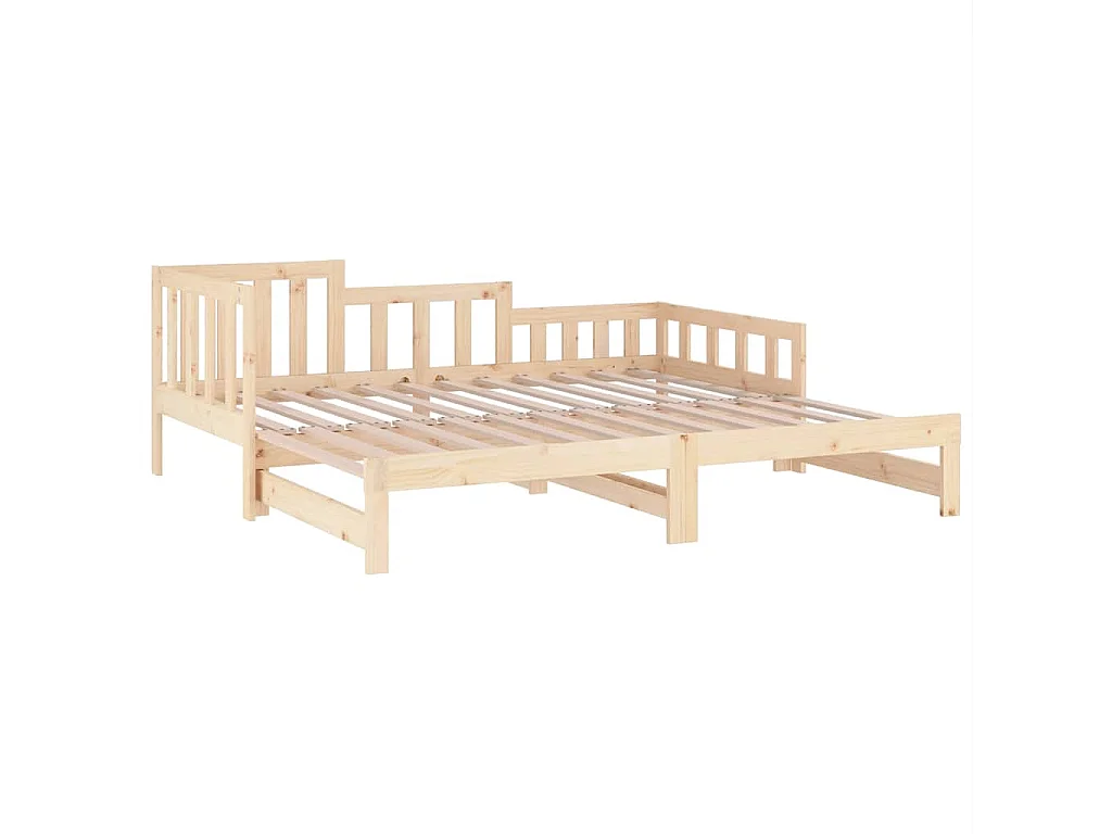 Schuifbed zonder matras 2x(90x200) cm Massief grenenhout