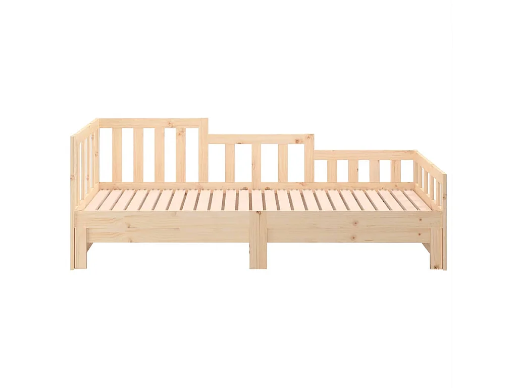 Schuifbed zonder matras 2x(90x200) cm Massief grenenhout